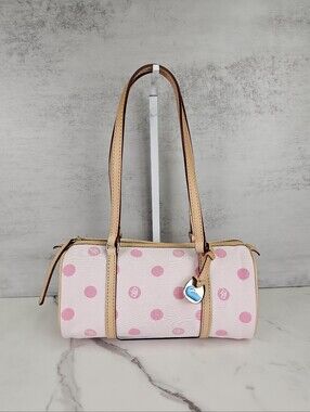 Dooney And Bourke Vtg Bubblegum Pink Barrel Bag